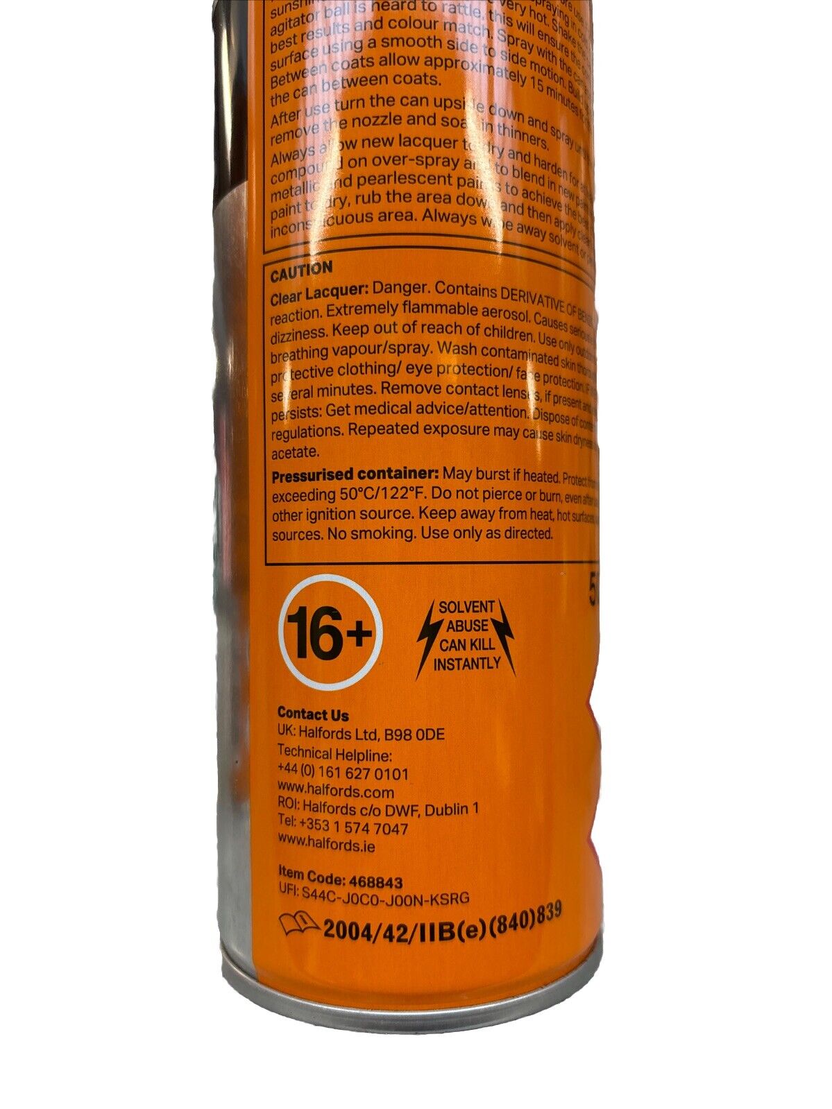 Halfords Lacquer Gloss - Clear Pack of 2