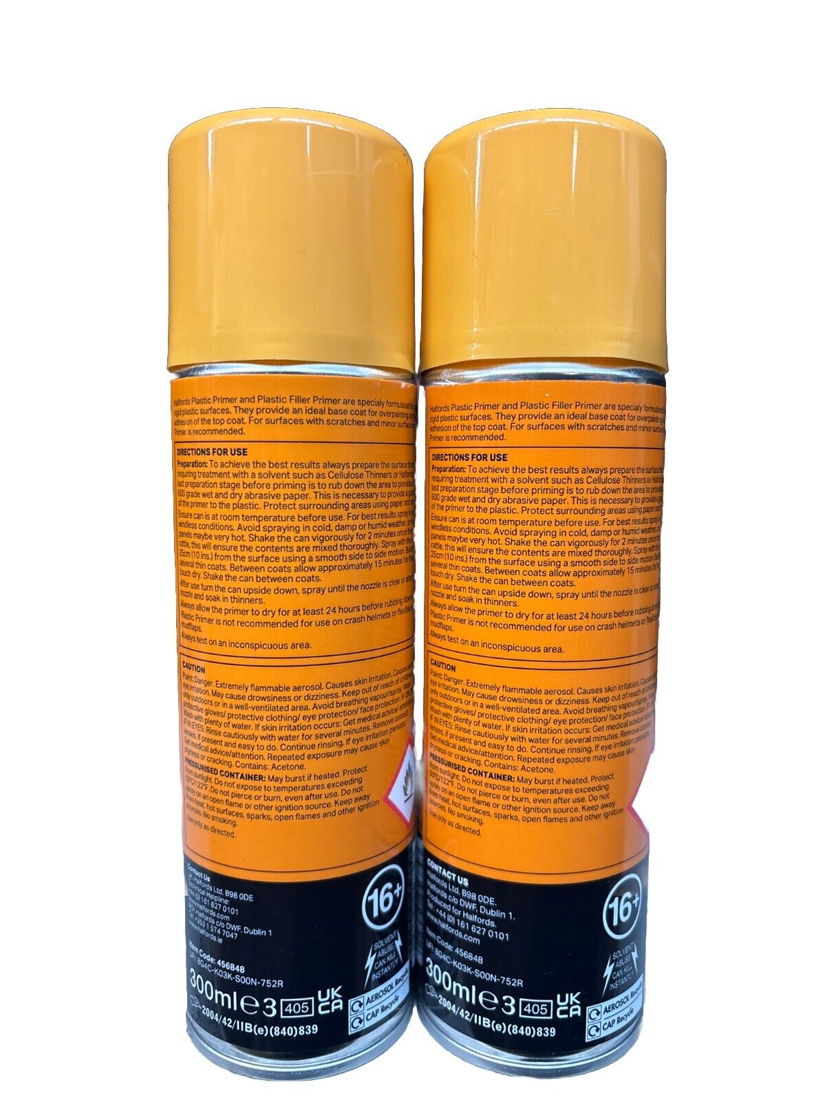Halfords Filler Primer yellow Pack of 2