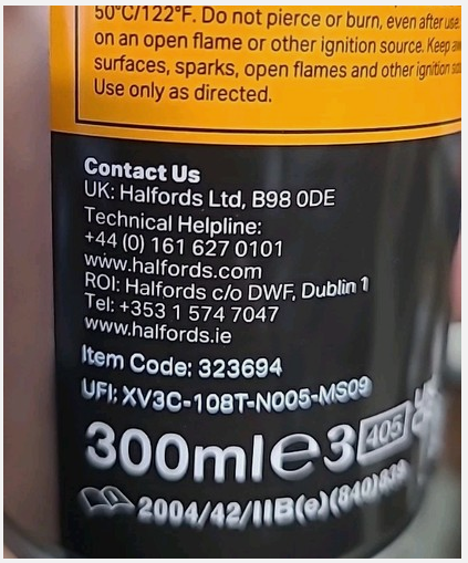 Halfords Citroen lipizan White, spraypaint 300ml, pack of 2