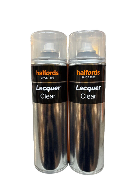 Halfords Lacquer Gloss - Clear Pack of 2