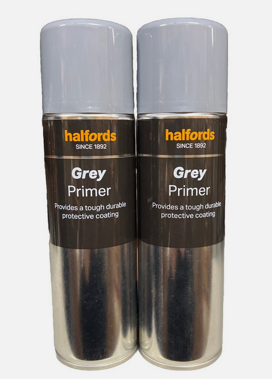 Halfords Plastic Primer GREY 300ml pack of 2