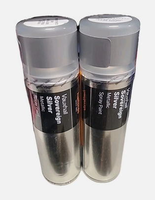 Halfords Vauxhall Sovereign Silver Metalic Paint 341864 pack of 2