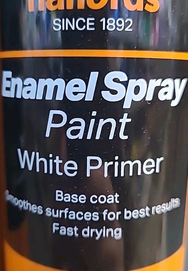 Halfords Enamel Spray White Primer Pack of 2