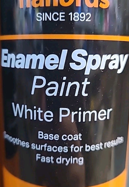Halfords Enamel Spray White Primer Pack of 2