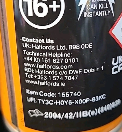 Halfords Enamel Spray Paint Gray Primer Basecoat Pack of 2