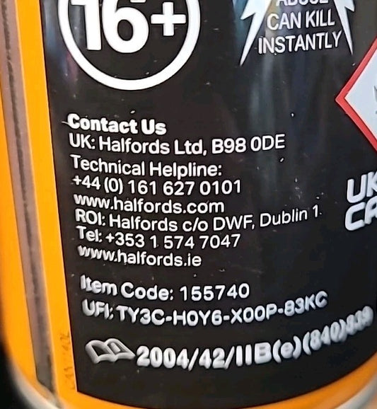 Halfords Enamel Spray Paint Gray Primer Basecoat Pack of 2