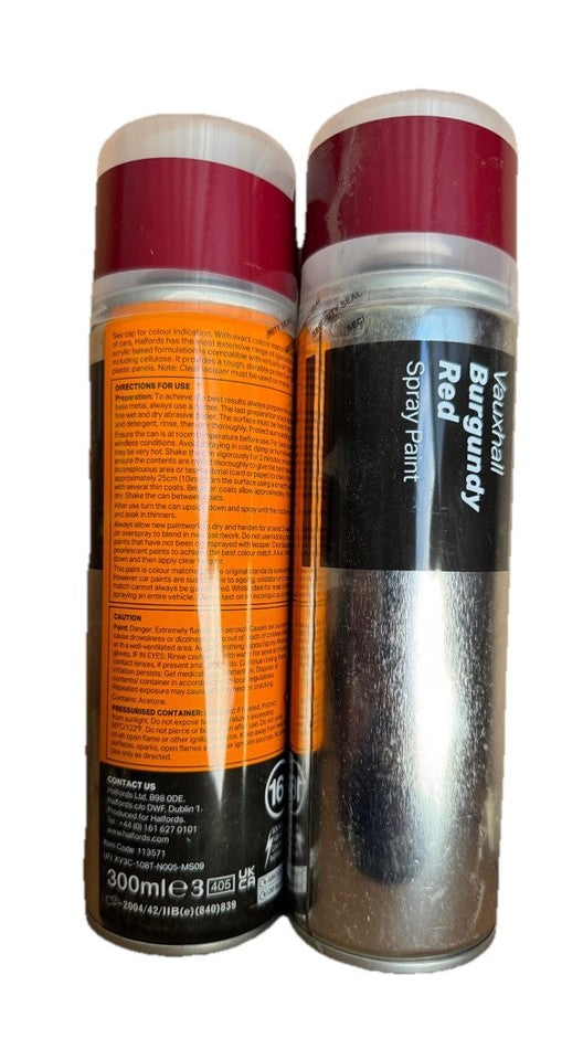 Halfords Vauxhall Burgundy Red Pack of 2